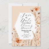 Save the Date Floral Boho Blume Bohemisch (Vorderseite)
