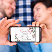 Save The Date | Floral Red & White Rembrandt Tulip Einladung