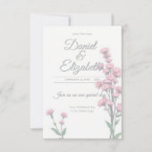 Save The Date floral wedding invitation (Vorderseite)