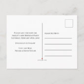 Save the Date florale mexikanische Fiesta Black Sw Ankündigungspostkarte (Rückseite)