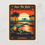 Save The Date | Florida Einladung Postkarte<br><div class="desc">Die sonnige Eleganz des Sunshine Staat mit "Save the Date | Florida Einladung Postkarte." Diese Vintag inspirierte Postkarte ist die perfekte Ankündigung für Ihre Florida Hochzeit und hält das Wesen dieses tropischen Paradieses fest. Von den unberührten Stränden an der Golfküste bis zu den bezaubernden Straßen von St. Augustine spiegelt das...</div>