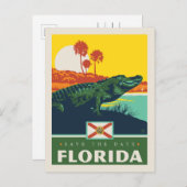 Save The Date | Florida Einladungspostkarte (Vorne/Hinten)