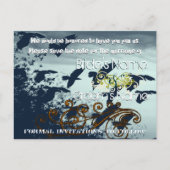 Save the Date - Flying Birds - Customized Ankündigungspostkarte (Rückseite)