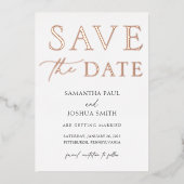 Save the Date Foil Einladung (Vorderseite)