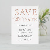 Save the Date Foil Einladung (Stehend vorne)