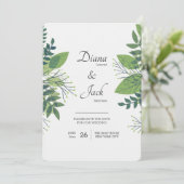 Save the Date Foliage-Karte Einladung (Stehend Vorderseite)