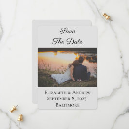 Save the Date formales Foto Grau