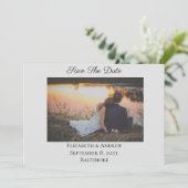 Save the Date formales Foto Grau (Stehend Vorderseite)