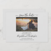 Save the Date formales Foto Grau (Vorne/Hinten)