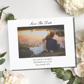 Save the Date formales Foto QR Code Hochzeit Ankündigungspostkarte