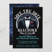 Save The Date | Formell | Einladung Tuxedo (Vorne/Hinten)