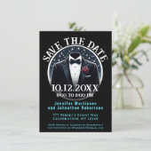 Save The Date | Formell | Einladung Tuxedo (Stehend Vorderseite)