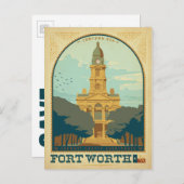 Save the Date - Fort Worth, TX Ankündigungspostkarte (Vorne/Hinten)