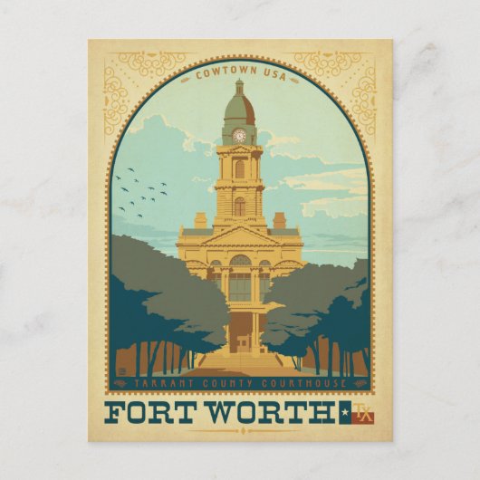 Save the Date - Fort Worth, TX Ankündigungspostkarte (Vorderseite)