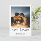 Save the Date Foto-Ankündigung Flachkarte (Stehend Vorderseite)