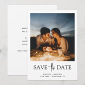 Save the Date Foto-Ankündigung Flachkarte (Vorne/Hinten)