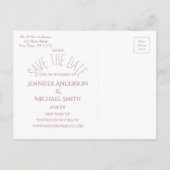 Save the Date Foto Ankündigungspostkarte (Rückseite)