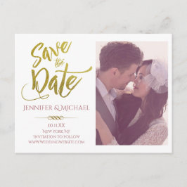 Save the Date Foto Ankündigungspostkarte