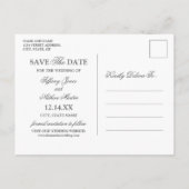 Save the Date-Foto Ankündigungspostkarte (Rückseite)