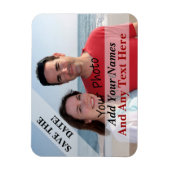 Save the Date Foto auf einem flexiblen Blatt Magnet (Vertikal)