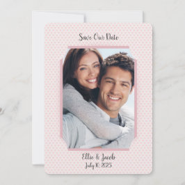 Save the Date Foto auf Herz Einladung