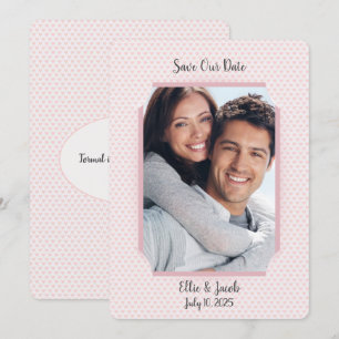 Save the Date Foto auf Herz Einladung