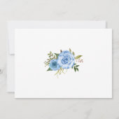 Save the Date Foto Blaue Hochzeit Einladung (Rückseite)