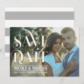 Save the Date Foto - BlumenTypografie Geblüht (Vorne/Hinten)