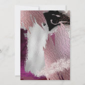 Save The Date | Foto Bold Black Cassis Abstrakt Einladung (Rückseite)