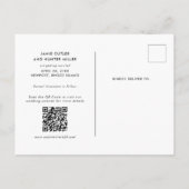 Save the Date Foto Brush Script Ankündigungspostkarte (Rückseite)