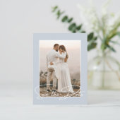 Save the Date Foto Chic Stilvolle Hochzeitsankündi Ankündigungspostkarte (Stehend Vorderseite)