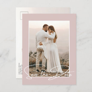 Save the Date Foto Chic Stilvolle Hochzeitsankündi Ankündigungspostkarte