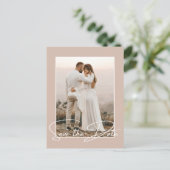 Save the Date Foto Chic Stilvolle Hochzeitsankündi Ankündigungspostkarte (Stehend Vorderseite)