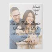 Save the Date Foto Christliche Verlobte Ankündigun Pergament Einladungen (Vorderseite)