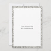 Save the Date Foto Collage Wedding Silver Glitzer (Rückseite)