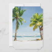 Save the Date Foto des Tropical Luggage Tag (Rückseite)