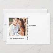 Save the Date Foto Einladung Pink Peach Blume (Rückseite)