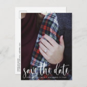 Save the Date Foto Einladungspostkarte (Vorne/Hinten)