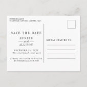 Save the Date Foto Einladungspostkarte (Rückseite)