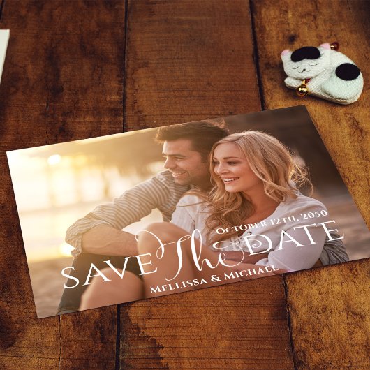 Save the Date Foto Elegante Typografie-Skript