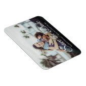 Save the Date Foto Elegantes Skript Einfach Magnet (Rechte Seite)
