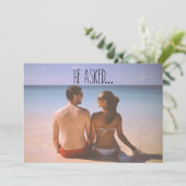 Save the Date Foto | Er fragte.. (Stehend Vorderseite)