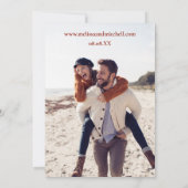 Save the Date Foto Erdton Boho Regenbogenblüte Einladung (Rückseite)