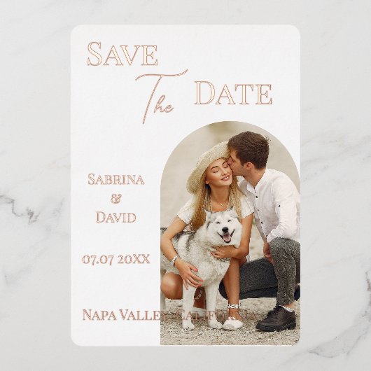 Save the Date Foto Folieneinladung