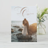 Save the Date Foto für formales Datumsformat geret (Stehend Vorderseite)