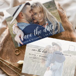 Save the Date Foto für handgeschriebene Herz-Schri Postkarte<br><div class="desc">Handgeschriebene Hochzeit Speichern Sie die Datumskarten mit einem Foto auf der Vorder- und Rückseite. Die Save the Date Herbst-,  Herbst-,  Winter-,  Frühlings- oder Sommerkarten enthalten eine moderne handgeschriebene Schriftzeichen-Typografie mit eleganten,  einfachen und modernen Herzenszügen,  die Sie nach einem einfachen Hochzeitsfest mit minimalistischer Note verwenden können.</div>