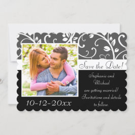 Save the Date Foto für Schwarze und Weiße Reben