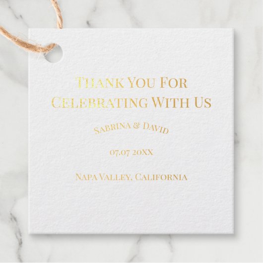 Save the Date Foto Geschenkanhänger (Vorderseite)