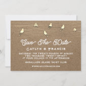Save the Date Foto Gold Kraft Black Birds Digital Einladung (Vorderseite)
