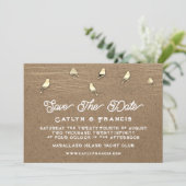 Save the Date Foto Gold Kraft Black Birds Digital Einladung (Stehend Vorderseite)